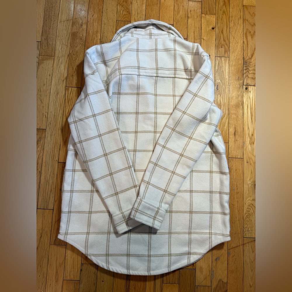 Plaid Button-Up Shirt Jacket #648 - Picture 2 of 9